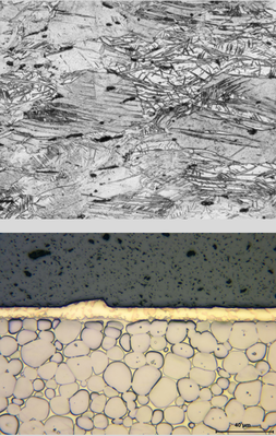 Metallurgy of vacuum braze and titanium weld